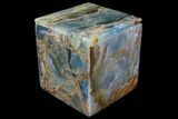 Polished Blue Calcite Jewelry Box - Argentina #80878-1